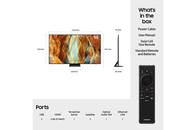 Samsung QN70F 65" 4K HDR Neo QLED Smart TV QE65QN70FAUXXU - Image 6